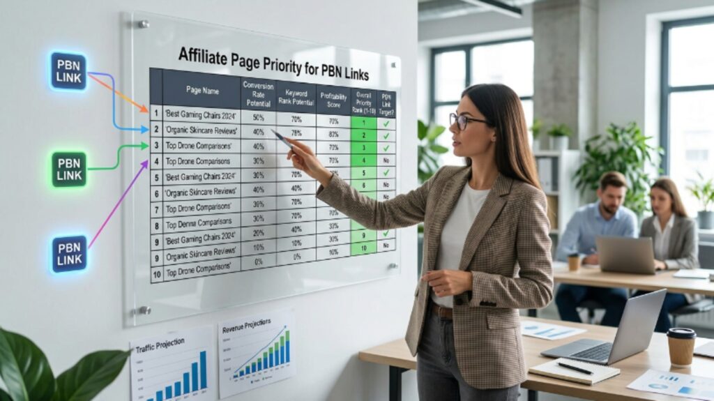 Affiliate page priority for PBN links