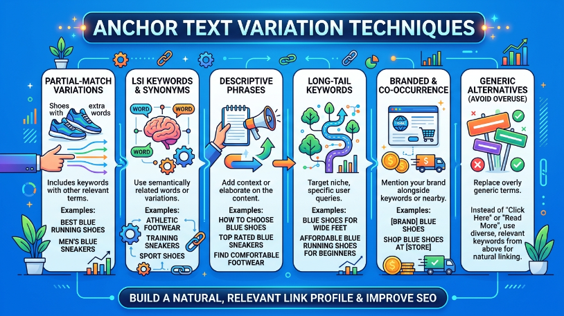 Anchor text variation techniques