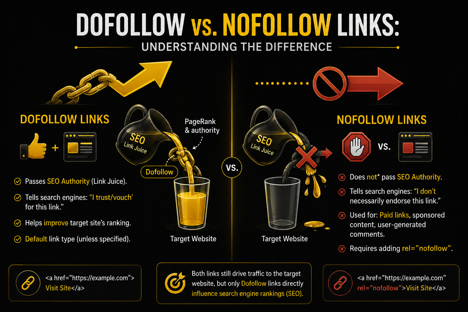 Dofollow vs Nofollow Links