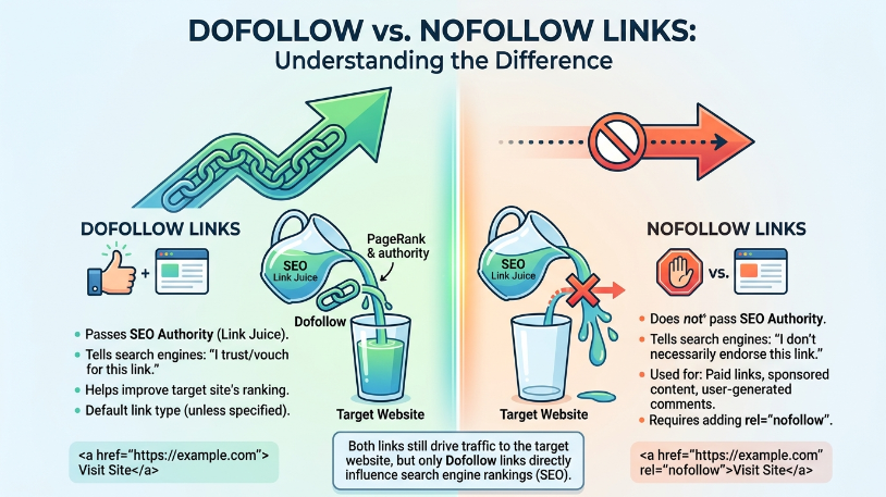 Dofollow vs Nofollow Links