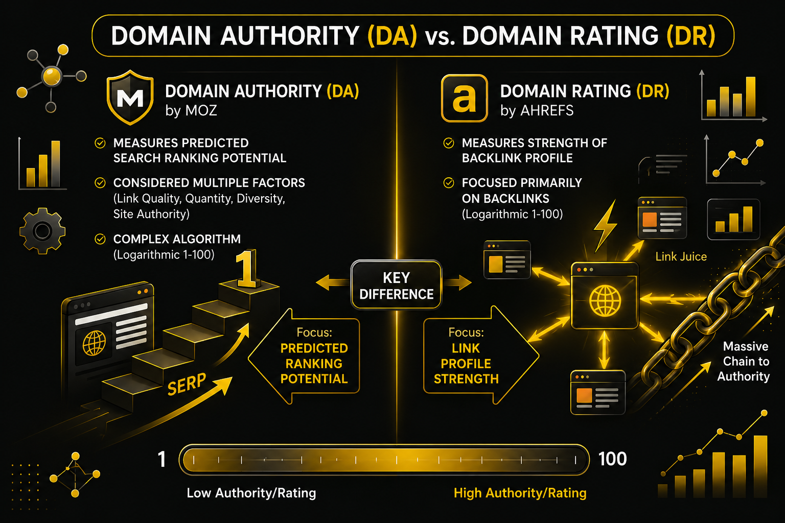 Domain Authority vs Domain Rating