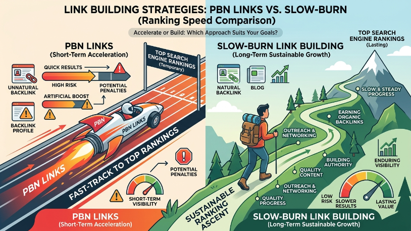 PBN links vs slow-burn link building