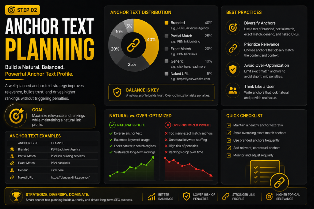 Anchor text planning