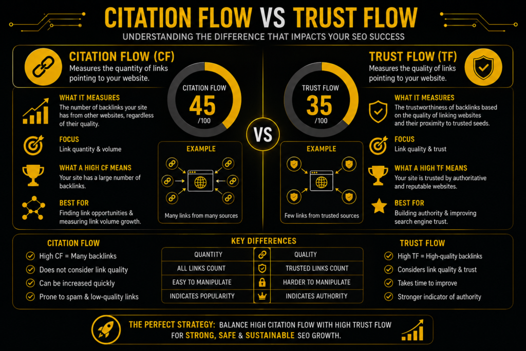 Citation Flow vs Trust Flow