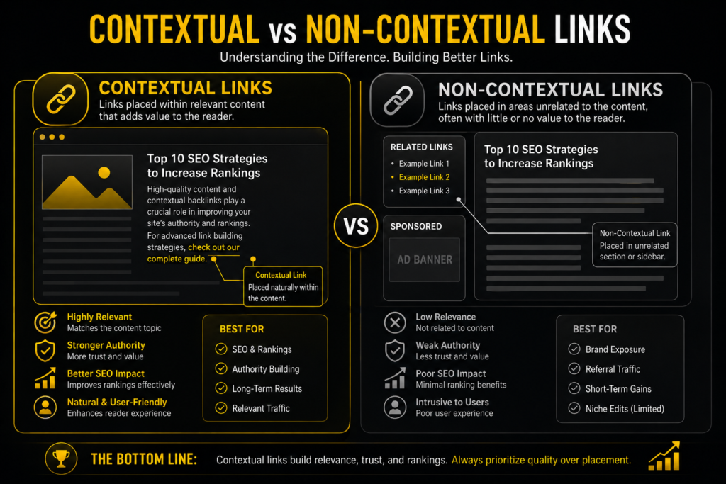 Contextual vs non-contextual links
