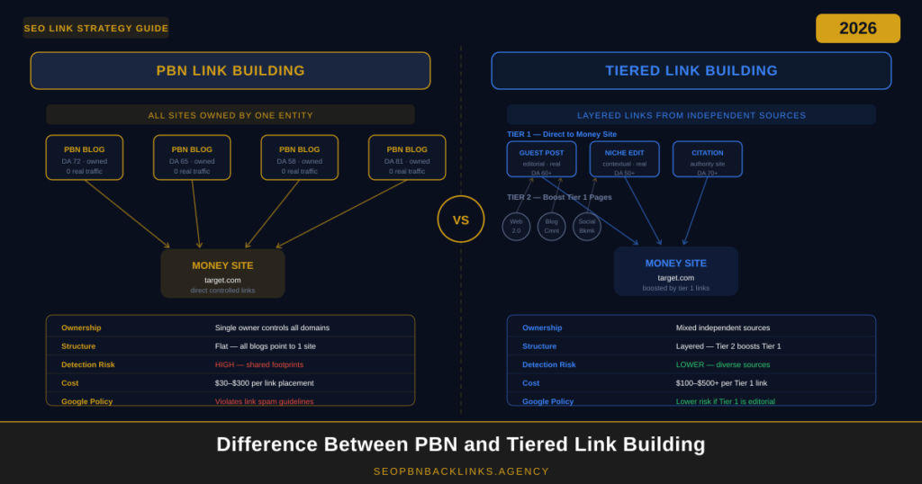 PBN and tiered link building